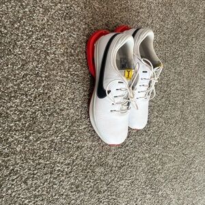 Nike White and Red Athletic Sneakers